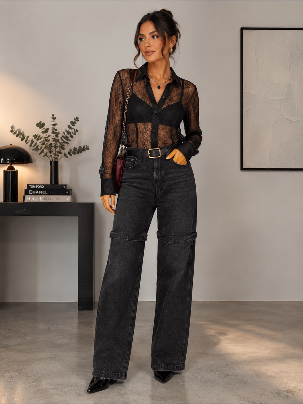 Agolde Risha convertible straight-leg jeans 28